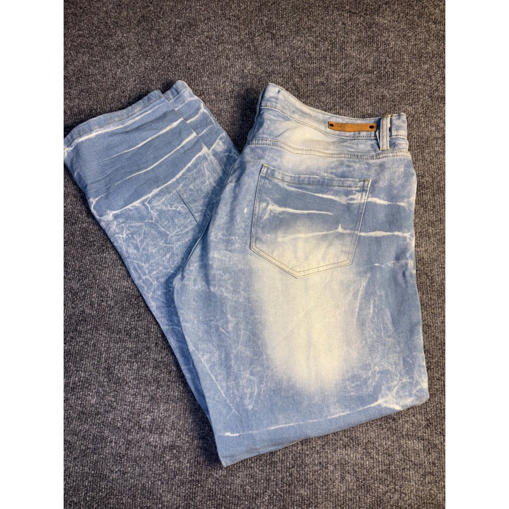 Evolution In Design Jeans‎ Men's 36 Blue Denim Faded Stretch Faded Straight Leg